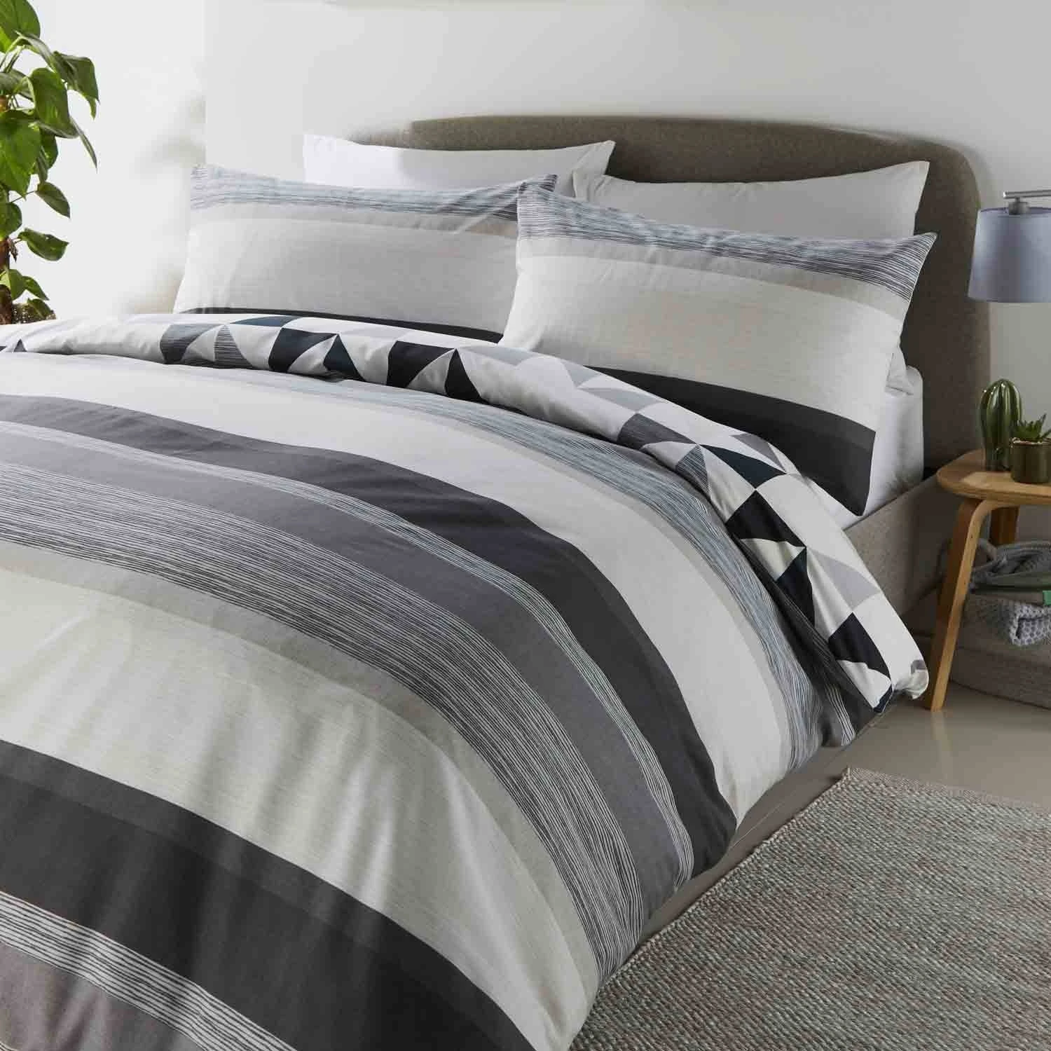 Fusion Hendra Duvet Cover Set Grey 4 Fusion Hendra Duvet Cover Set Grey - Image 2