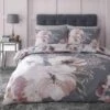 Catherine Lansfield Dramatic Floral Grey Duvet Set -The Fine Bedding Company shop 38141 13334