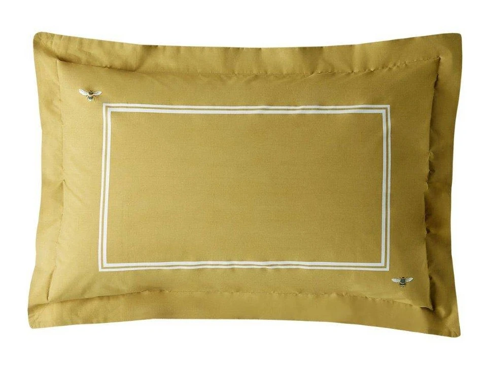 Sophie Allport Bees Mustard Oxford Pillowcase Pair 3 Sophie Allport Bees Mustard Oxford Pillowcase Pair