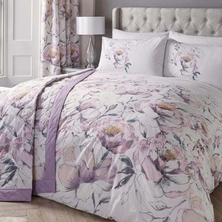 Dreams & Drapes Peony Amethyst Duvet Set 3 Dreams & Drapes Peony Amethyst Duvet Set