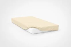 Belledorm Jersey Ivory Long Single Fitted Sheet 25cm