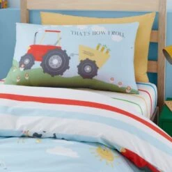 Bedlam Farmyard Friends Blue Duvet Cover Set -The Fine Bedding Company shop 51140 30429