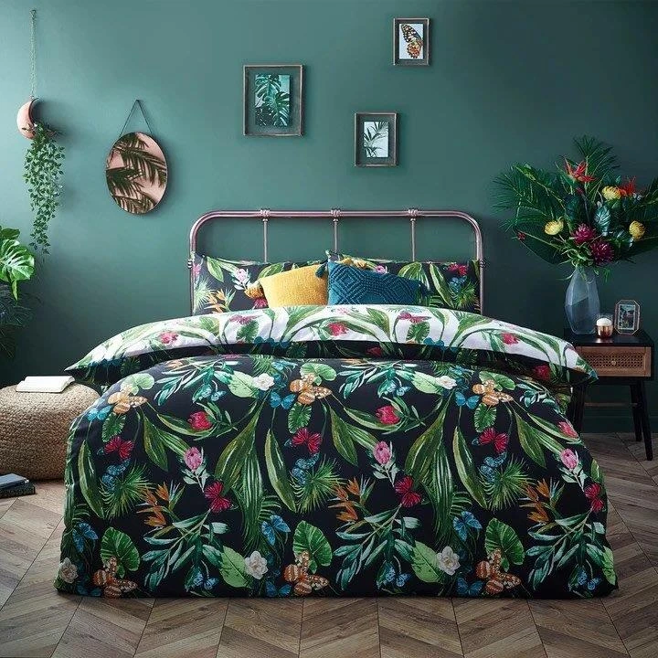 Furn Azura Floral Duvet Cover Set Dark Bloom 3 Furn Azura Floral Duvet Cover Set Dark Bloom