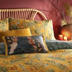 Furn Mazari Exotic Jungle Duvet Cover Set Mustard -The Fine Bedding Company shop 53563 25539