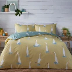 Fusion Puddles The Duck Yellow Duvet Cover Set