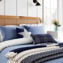 Helena Springfield Breton Stripe Blue Duvet Set 7 Helena Springfield Breton Stripe Blue Duvet Set -The Fine Bedding Company shop 54071 23981