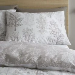 Catherine Lansfield Wilda Tree Natural Duvet Set -The Fine Bedding Company shop 54083 23914