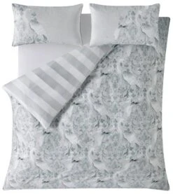 Laura Ashley Tregaron Silver Duvet Cover Set -The Fine Bedding Company shop 54112 23801