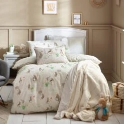 Classic Peter Rabbit Natural Duvet Cover Set -The Fine Bedding Company shop 54253 23331